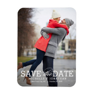 Einfach zeitlos EDITABLE FARBE Save the Date Magnet