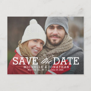 Einfach zeitlos EDITABLE FARBE Save the Date Postkarte