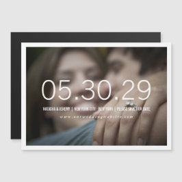 Einfach zeitlos Save the Date Foto Magnet Card