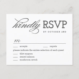 Einfach zeitlose, EDITABLE FARBE RSVP-Karte RSVP Karte