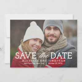 Einfach zeitlose Foto Save the Date Karte