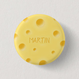 Einfach zu käsig! Schweizer Käse personalisierter  Button
