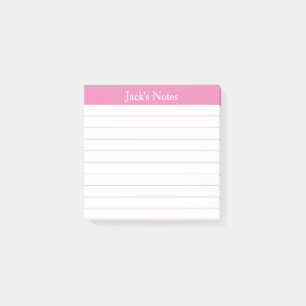 Einfach zu lesen, rosa liniert, personalisiert post-it klebezettel