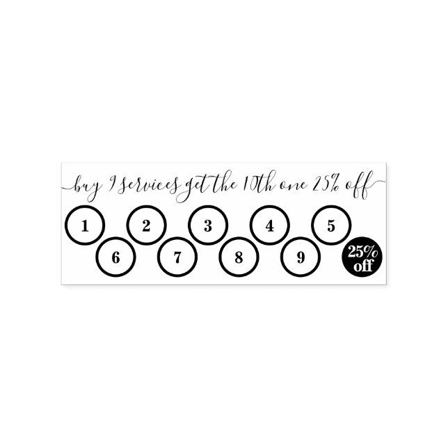 Einfache 10 Circle Punch Business Loyalty Gummistempel (Prägung)