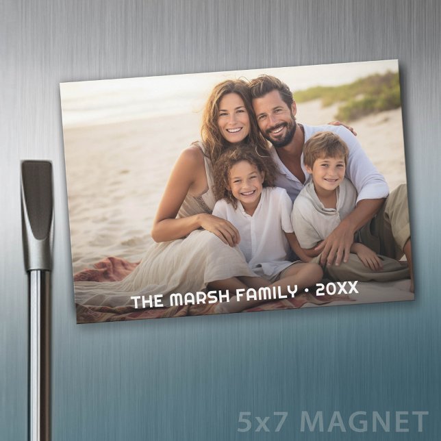 Einfache 1-Foto-Gesamtabdeckung - unkompliziertes  Magnetkarte (Photo Magnet - 5x7)