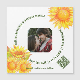 Einfache 1-Foto-Webseite für rustikale Sonnenblume Magneteinladung