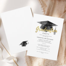 Einfache 2024 Grad Minimalistisch Graduation Party