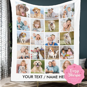 Einfache 20-Foto-Collage Personalisierte Bilder Sherpadecke