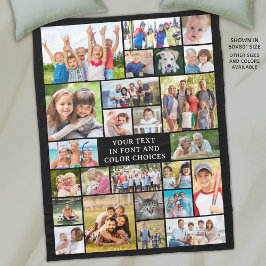 Einfache 25-Bild-Collage Personalisiert Fleecedecke