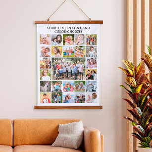 Einfache 25 Fotomaterial Personalisiert kundenspez Wandteppich Mit Holzrahmen