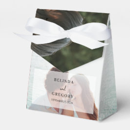 Einfache 2-Foto-Overlay-Skript-Hochzeit Geschenkschachtel