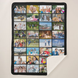Einfache 32 Rectangle Foto Collage benutzerdefinie Sherpadecke