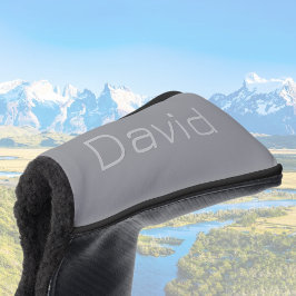 Einfache 3-dimensionale Darstellung | Grau Golf Headcover