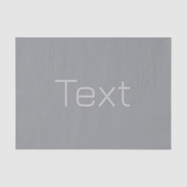 Einfache 3-dimensionale Darstellung | Grau Seidenpapier (Vorderseite)