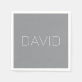 Einfache 3-dimensionale Darstellung | Grau Serviette