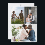 Einfache 3-FotoCollage Feiertagskarte<br><div class="desc">Passen Sie Ihre Fotografie an. Sie können dieses maßgeschneiderte Produkt für besondere Anlässe wie Hochzeiten, Geburtstage, Weihnachten, Feiertage, Memorials, Abschluss, Geburtstage und vieles mehr machen. Es kann auch als Geschenk an Ihre beste Freundin, nahe Freundin, Familie und Verwandte gegeben werden</div>