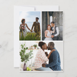 Einfache 3-FotoCollage Feiertagskarte