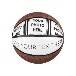 Einfache 3 Fotos & Text hinzufügen - Bild hochlade Mini Basketball