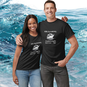 Einfache 40. Jubiläums-Alaska-Kreuzfahrt Personal T-Shirt