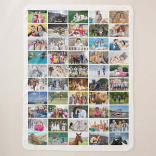 Einfache 50-Rechteck-FotoCollage, benutzerdefinier Sherpadecke