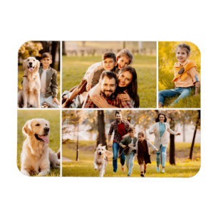 Einfache 5-FotoCollage Magnet
