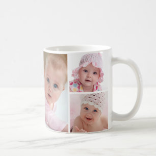 Einfache 6-FotoCollage Kaffeetasse