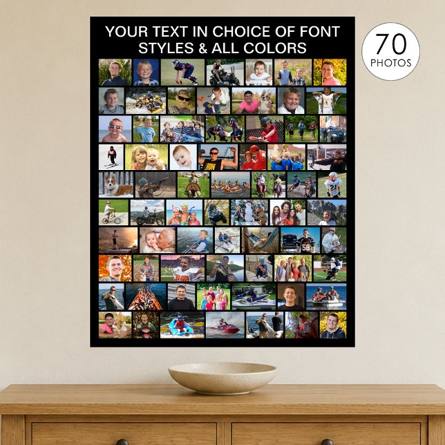 Einfache 70-FotoCollage Personalisiert Poster (Von Creator hochgeladen)