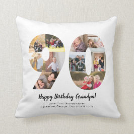 Einfache 90. Nummer Foto Collage Custom Gruß Kissen