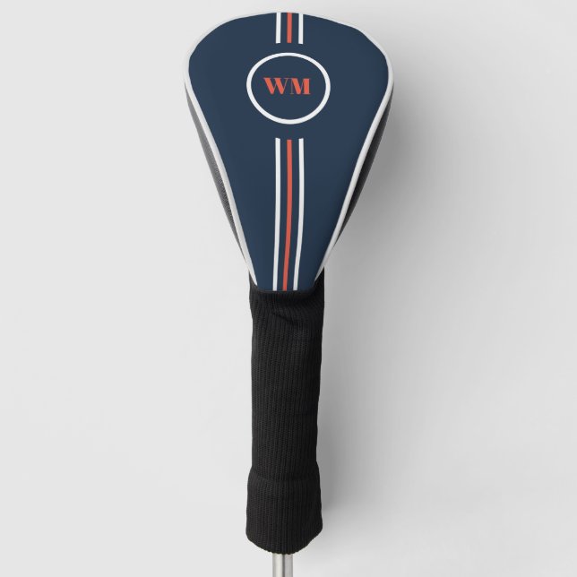 Einfache Abdeckung durch Orange und Blue Golf Club Golf Headcover (Vorderseite)