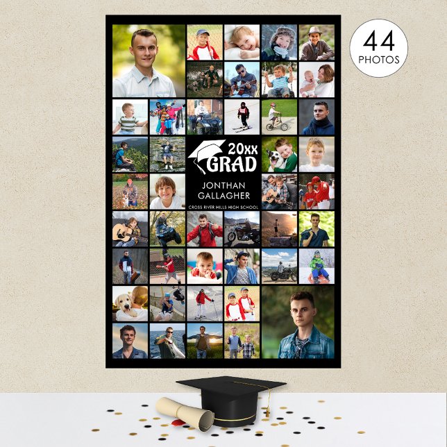 Einfache Abschluss 44-FotoCollage - benutzerdefini Poster (Von Creator hochgeladen)