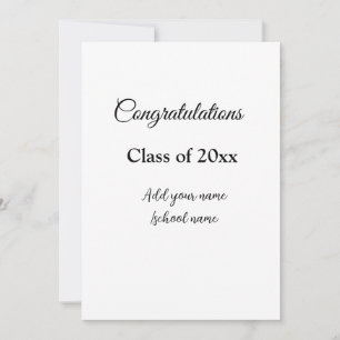 Einfache Abschluss Gratulationen minimalen Zusatz  Einladung