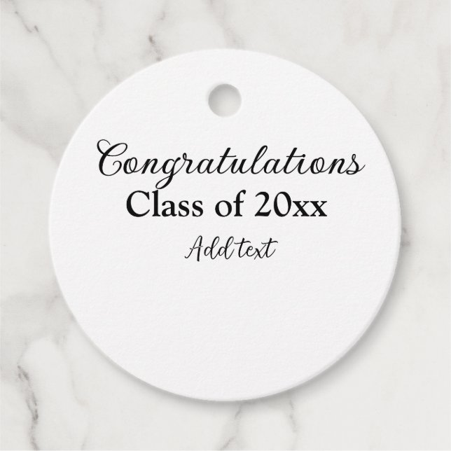 Einfache Abschluss Gratulationen minimalen Zusatz  Geschenkanhänger (Vorderseite)