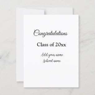 Einfache Abschluss Gratulationen minimalen Zusatz Postkarte
