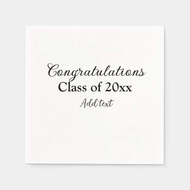 Einfache Abschluss Gratulationen minimalen Zusatz  Serviette (Vorderseite)