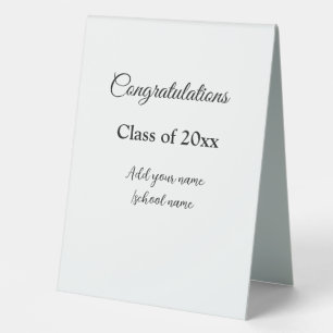 Einfache Abschluss Gratulationen minimalen Zusatz Tischaufsteller