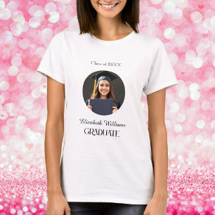 Einfache Abschluss Schwarz/Weiß T-Shirt
