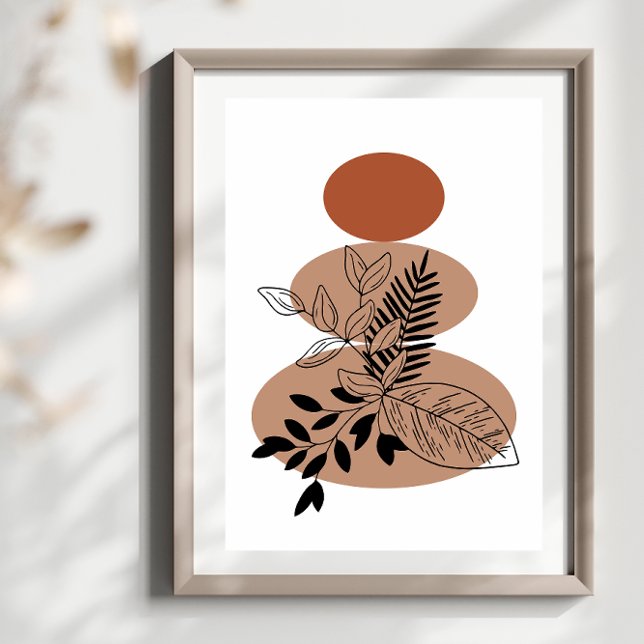 Einfache Abstrakte Minimal Boho Style Blume Poster (Von Creator hochgeladen)