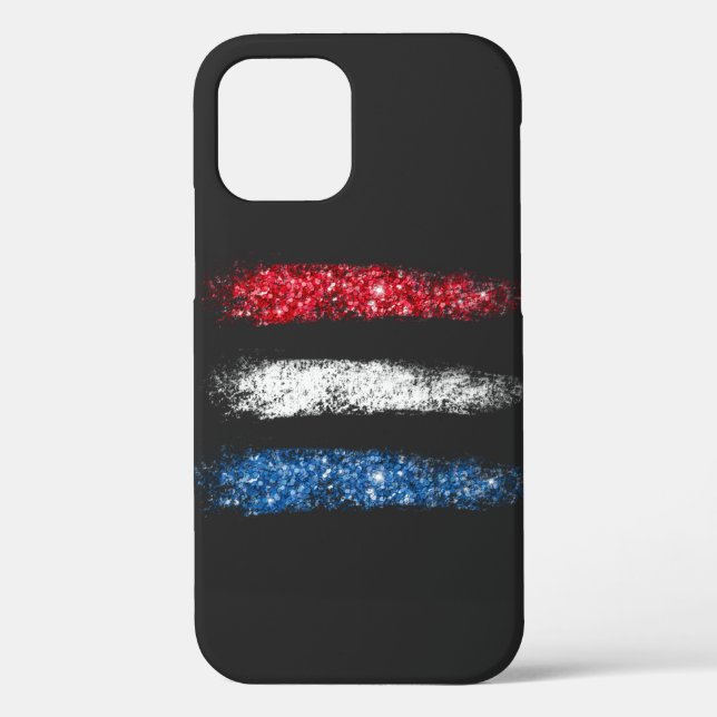 *~* Einfache Abstrakte moderne amerikanische Flagg Case-Mate iPhone Hülle (Rückseite)