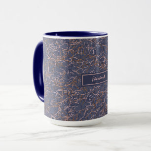 Einfache Abstrakte Thread Art BluePattern Individu Tasse