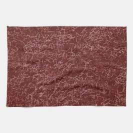 Einfache Abstrakte Thread Art Red Pattern Geschirrtuch