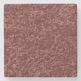 Einfache Abstrakte Thread Art Red Pattern Steinuntersetzer