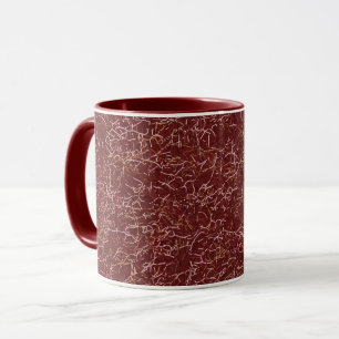 Einfache Abstrakte Thread Art Red Pattern Tasse