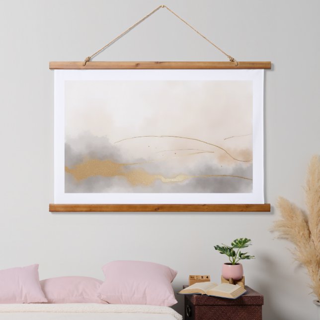 Einfache Abstrakte Wandkunst - Aquarelltöne (Schlafzimmer)