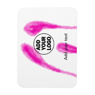 Einfache abstrakte Wasserfarbe in Rosa, fügen Sie Magnet