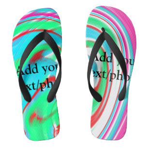 Einfache Acryl-Gussmarmor-Text Namenscustom Flip Flops