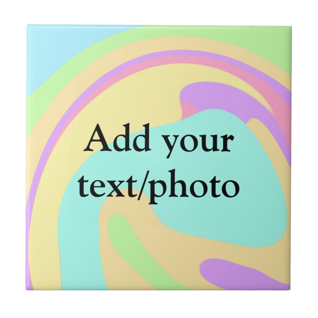 Einfache Acrylpour-Marmor fügen Sie Ihren Textname Fliese (Vorderseite)