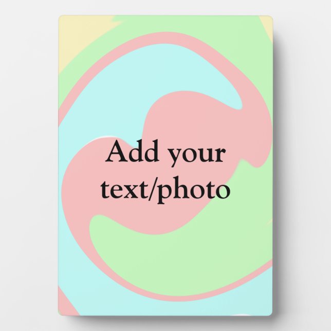 Einfache Acrylpour-Marmor fügen Sie Ihren Textname Fotoplatte (Vorderseite)