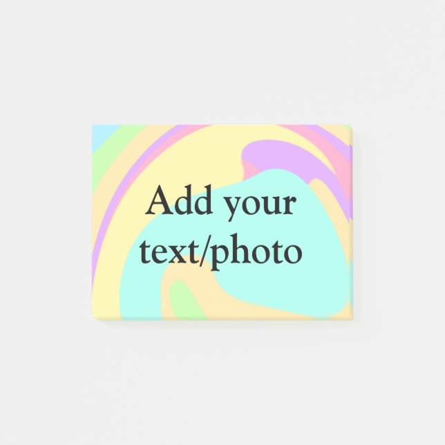 Einfache Acrylpour-Marmor fügen Sie Ihren Textname Post-it Klebezettel (Vorderseite)
