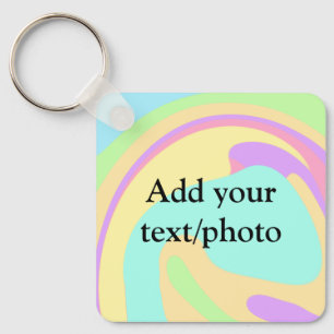 Einfache Acrylpour-Marmor fügen Sie Ihren Textname Schlüsselanhänger