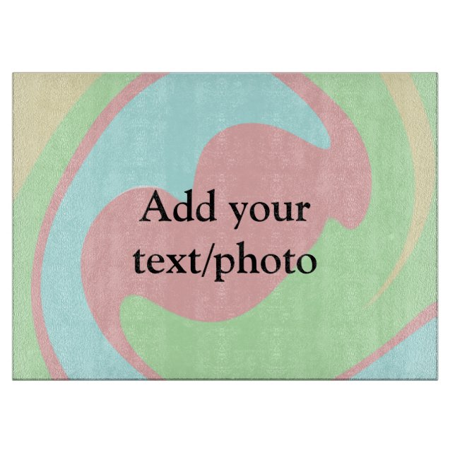 Einfache Acrylpour-Marmor fügen Sie Ihren Textname Schneidebrett (Vorderseite)